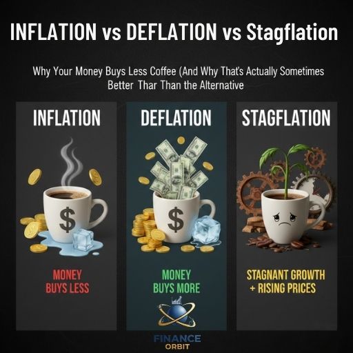 Inflation vs Deflation vs Stagflation: Why Your Money Buys Less Coffee (And Why That's Actually Sometimes Better Than the Alternative)